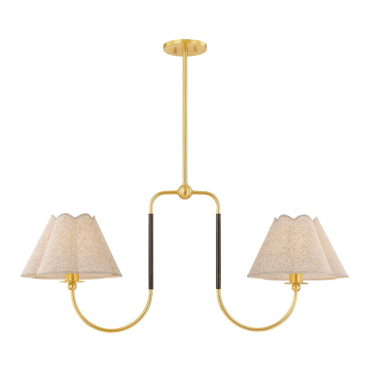 Mitzi Janie AGED BRASS/TRUE BRONZE 12W x 42.25L x 9.25H Trim