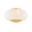 Mitzi Lottie AGED BRASS 14W x 8.25H Flush Mount