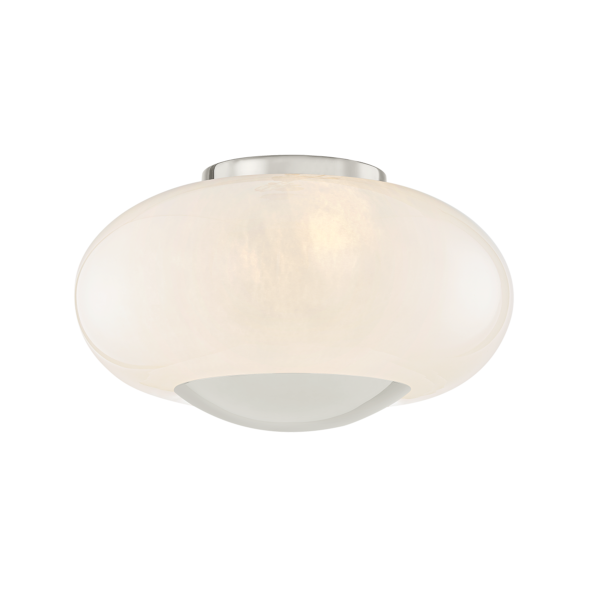 Mitzi Lottie POLISHED NICKEL 14W x 8.25H Flush Mount