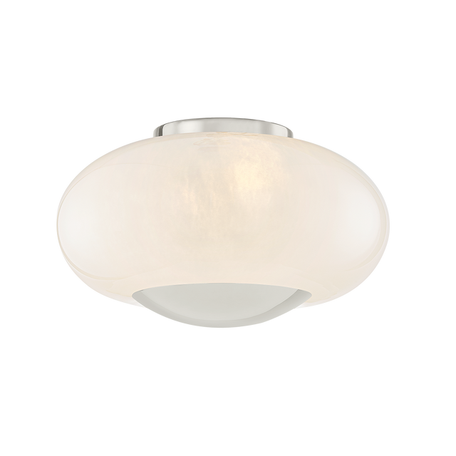 Mitzi Lottie POLISHED NICKEL 14W x 8.25H Flush Mount