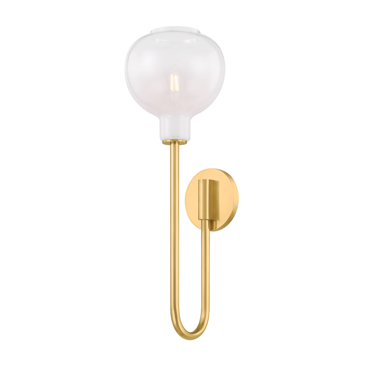 Mitzi Estelle AGED BRASS 7.25W x 22H Wall Sconce