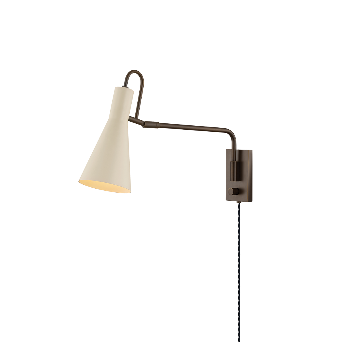 Mitzi Yvette TRUE BRONZE/SOFT BISQUE 4.75W x 12.5H Wall Sconce