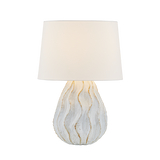 Mitzi Karla AGED BRASS/CERAMIC SEA SALT 14.25W x 21H Table Lamp
