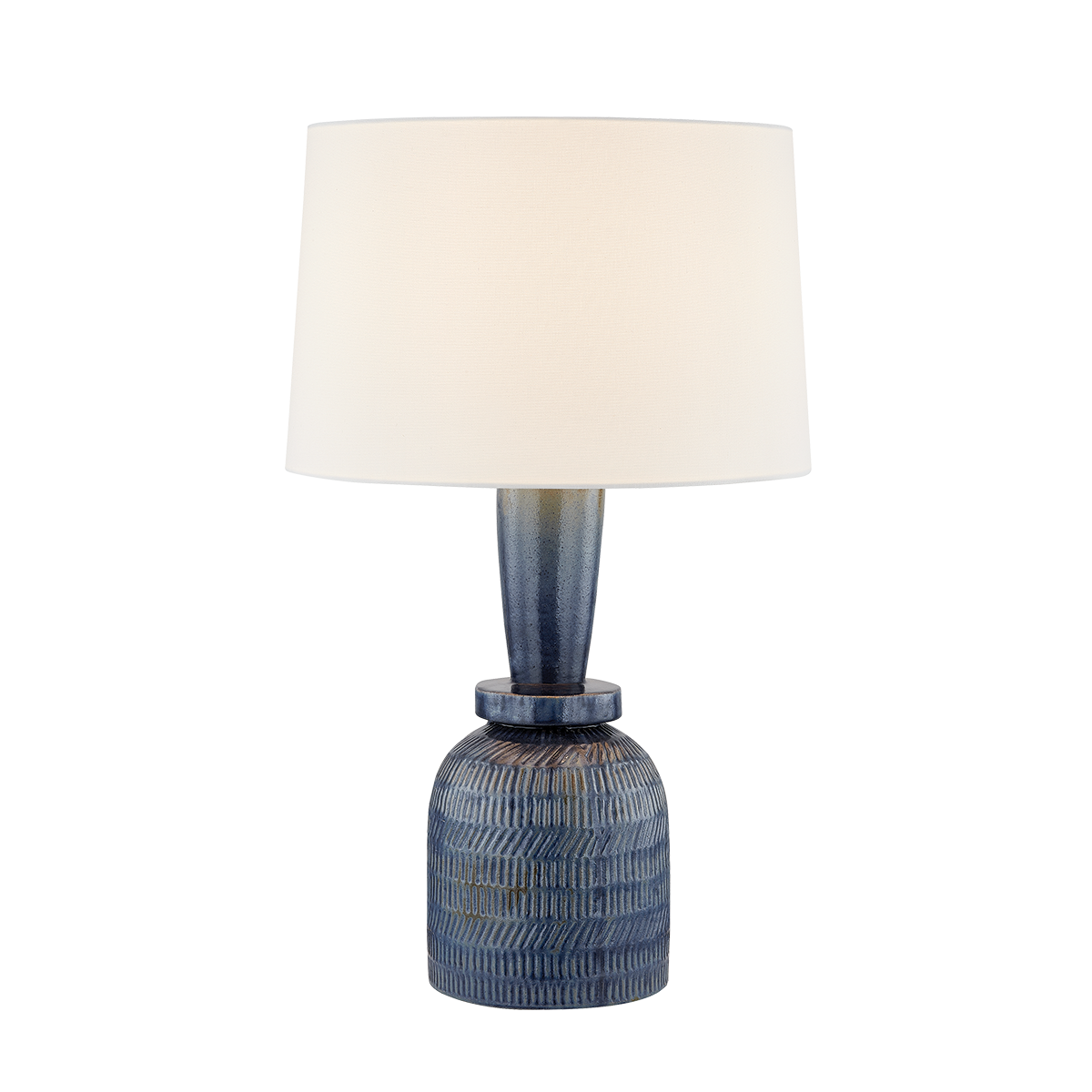Mitzi Russo AGED BRASS/CERAMIC WASHED COBALT 17W x 27.5H Table Lamp