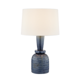 Mitzi Russo AGED BRASS/CERAMIC WASHED COBALT 17W x 27.5H Table Lamp