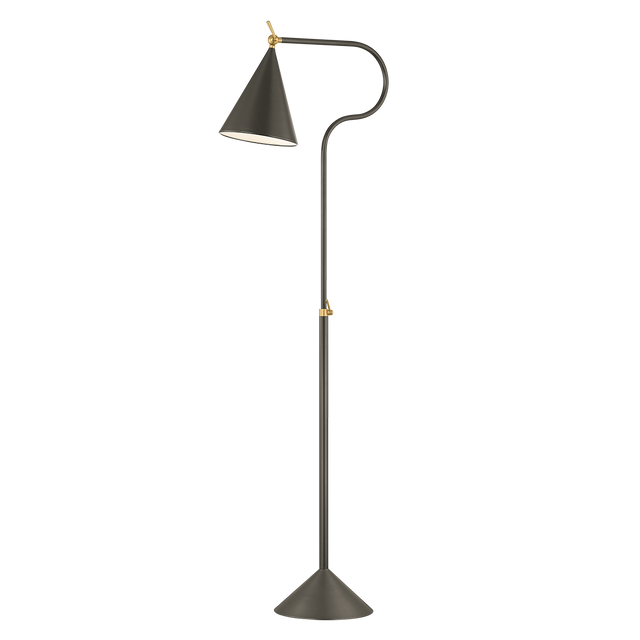 Mitzi Harriet AGED BRASS/TRUE BRONZE 11W x 18.5L x 62.5H Floor Lamp
