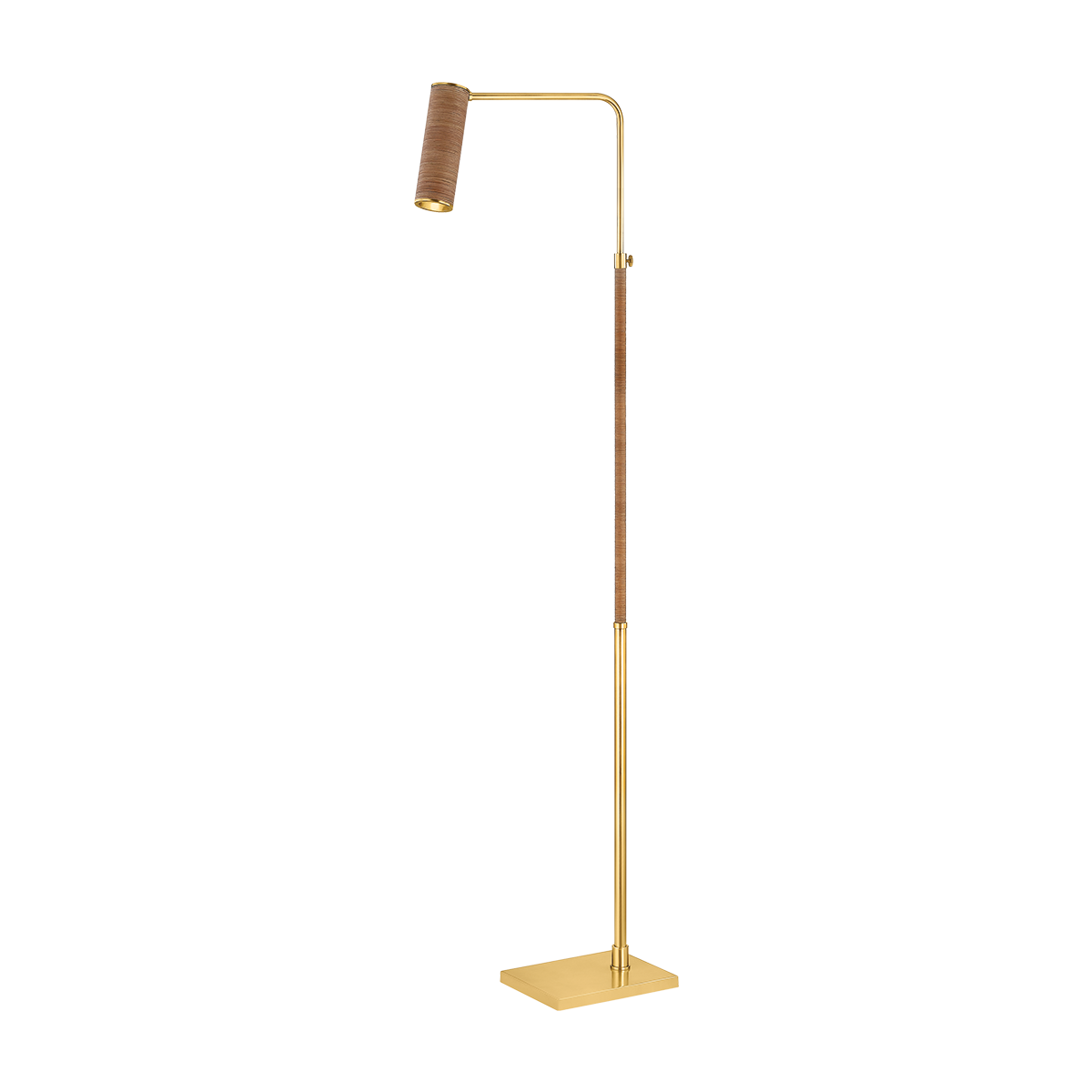Hudson Valley Lighting Narragansett Aged Brass 7.5W x 15.75L x 58.75H Floor Lamp