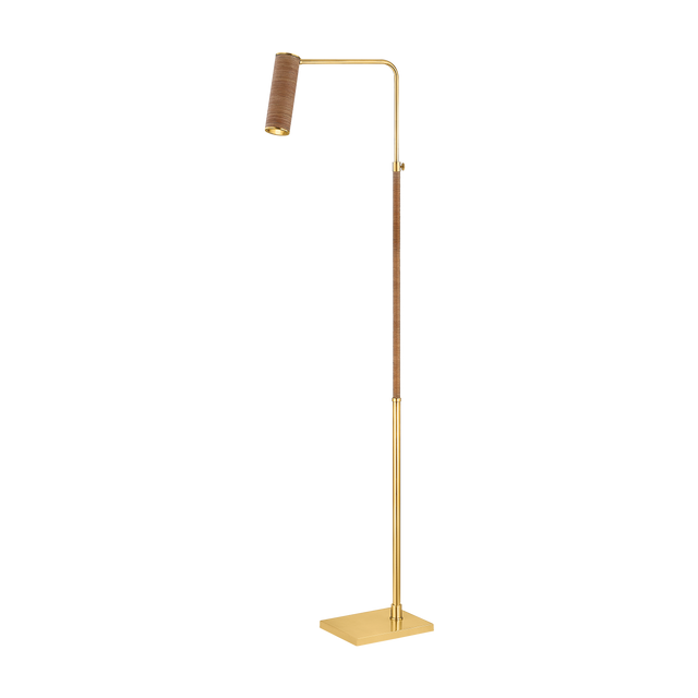 Hudson Valley Lighting Narragansett Aged Brass 7.5W x 15.75L x 58.75H Floor Lamp