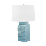 Hudson Valley Lighting Sarai Aged Brass/Ceramic Moonstone Granite 19W x 19L x 29.25H Table Lamp