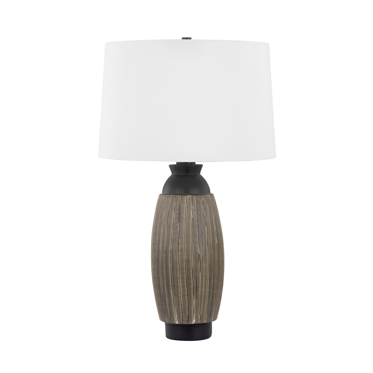 Hudson Valley Lighting Naseby Distressed Bronze/Ceramic Cultured Black 16.5W x 16.5L x 30H Table Lamp
