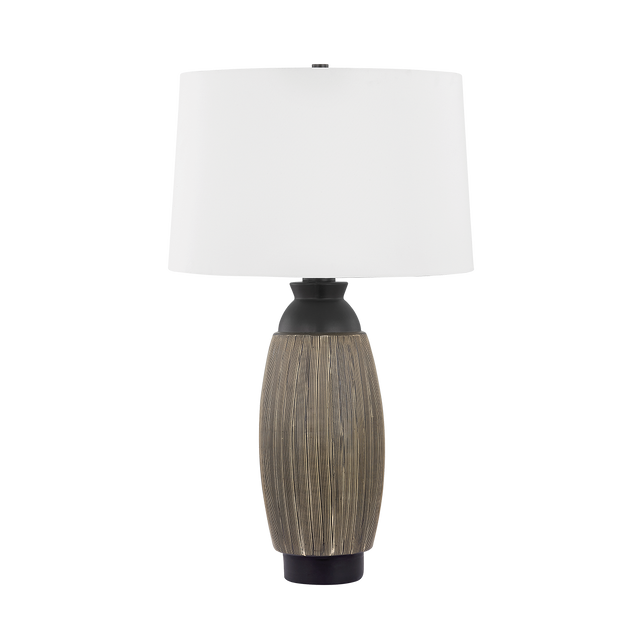 Hudson Valley Lighting Naseby Distressed Bronze/Ceramic Cultured Black 16.5W x 16.5L x 30H Table Lamp