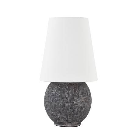 Hudson Valley Lighting Ulsterville Aged Brass/Ceramic Greystone 8.25W x 8.25L x 15H Table Lamp