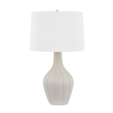 Hudson Valley Lighting Glendora Aged Brass/Ceramic Misty Morning 19W x 19L x 31.5H Table Lamp