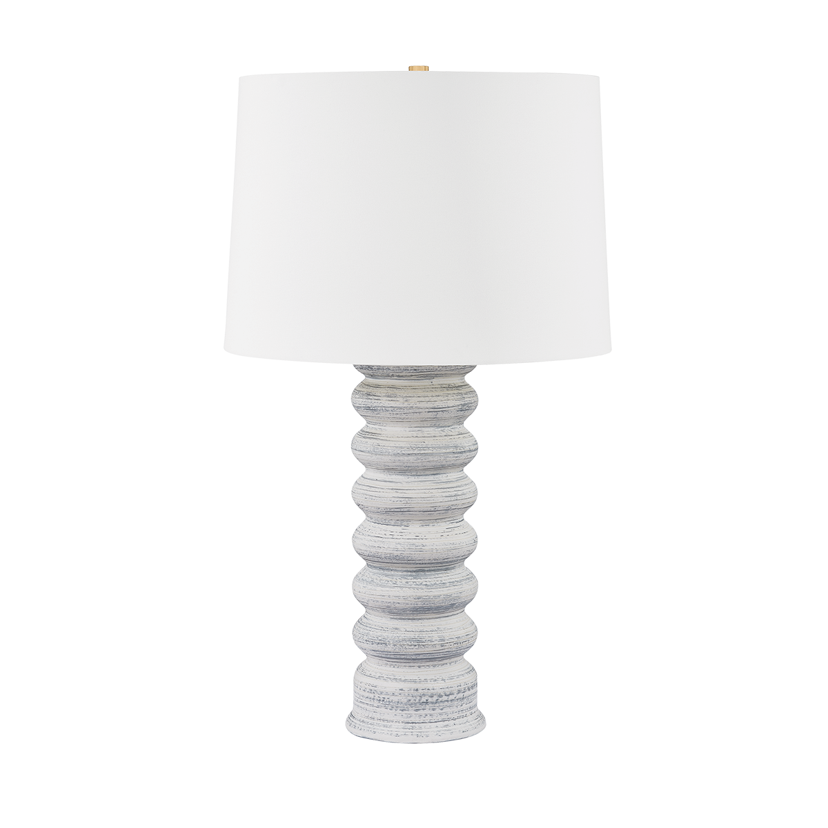 Hudson Valley Lighting Harwinton Aged Brass/Ceramic Grey White 18.75W x 18.75L x 33H Table Lamp