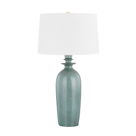 Hudson Valley Lighting Bellmawr Aged Brass/Ceramic Reactive Palladian 19W x 19L x 32H Table Lamp