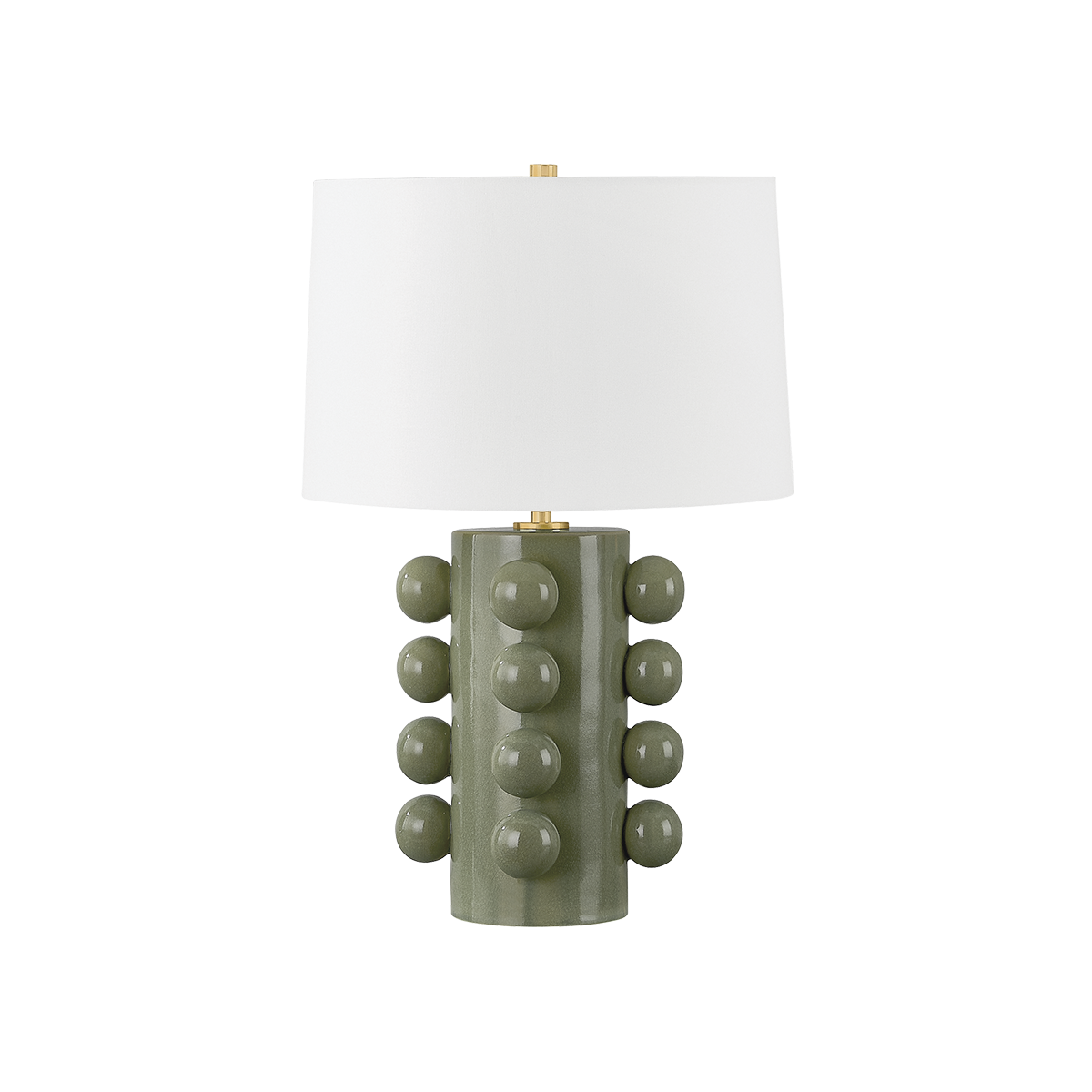 Hudson Valley Lighting Roselle Aged Brass/Ceramic Moss Crackle 17.25W x 17.25L x 26.25H Table Lamp