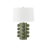 Hudson Valley Lighting Roselle Aged Brass/Ceramic Moss Crackle 17.25W x 17.25L x 26.25H Table Lamp