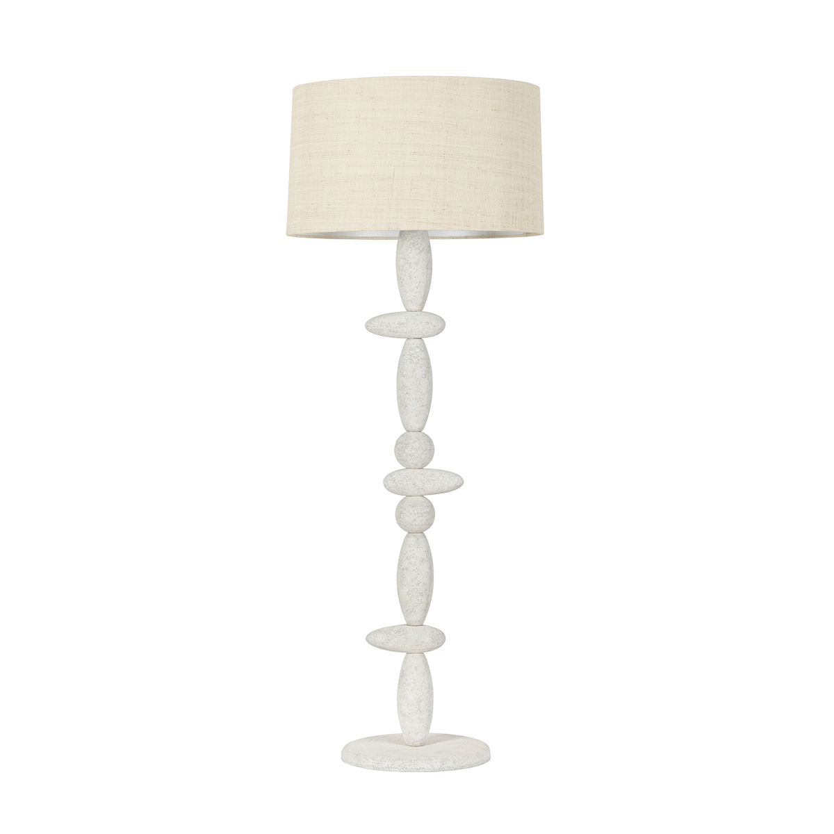 Troy Lighting Cullen VINTAGE GOLD LEAF/CERAMIC GYPSUM CLAY 24W x 63.5H Floor Lamp