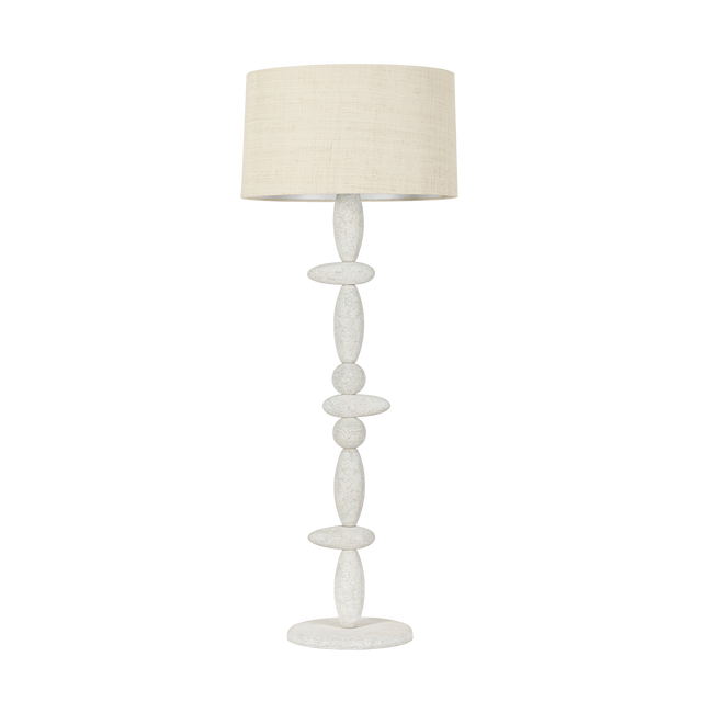Troy Lighting Cullen VINTAGE GOLD LEAF/CERAMIC GYPSUM CLAY 24W x 63.5H Floor Lamp