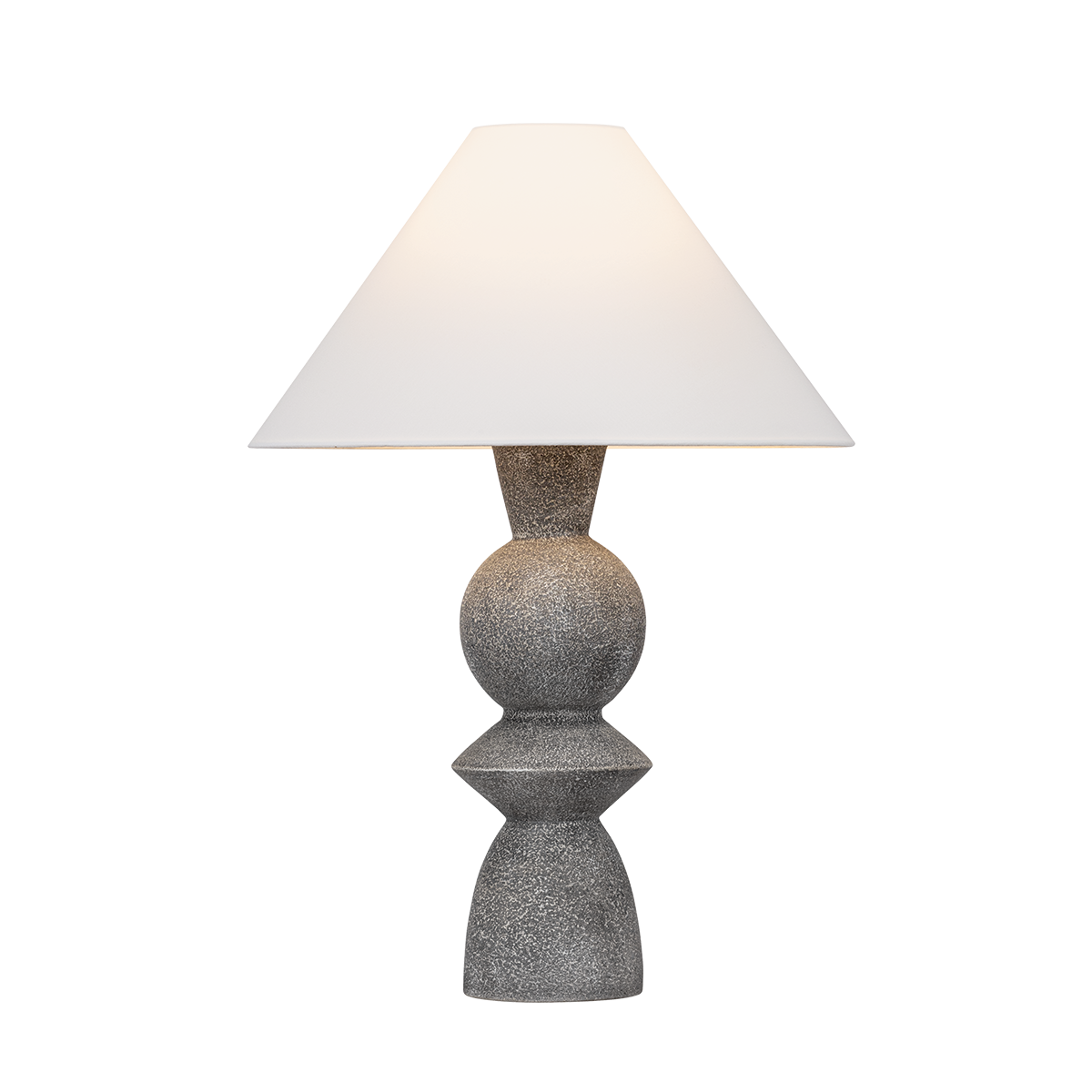 Troy Lighting Cyrah PATINA BRASS/CERAMIC LUNAR GREY 20W x 28.5H Table Lamp