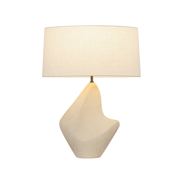 Troy Lighting Huntly BRONZE/CERAMIC IVORY BREAKSTONE 20W x 15L x 26.5H Table Lamp