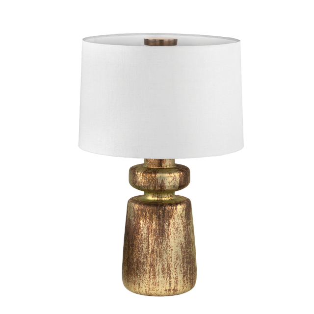 Troy Lighting Terron PATINA BRASS 18W x 27.5H Table Lamp