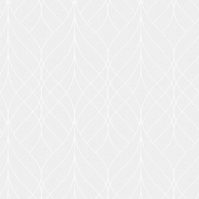 DecoratorsBest Linework Lattice White Wallpaper