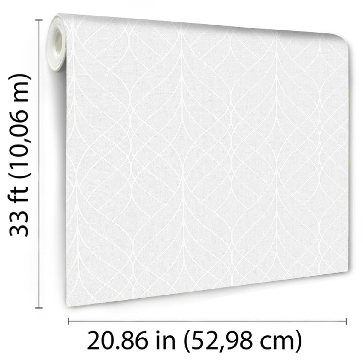 DecoratorsBest Linework Lattice White Wallpaper