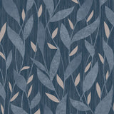 DecoratorsBest Dancing Leaves Trail Blue Wallpaper