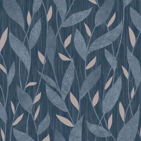 DecoratorsBest Dancing Leaves Trail Blue Wallpaper