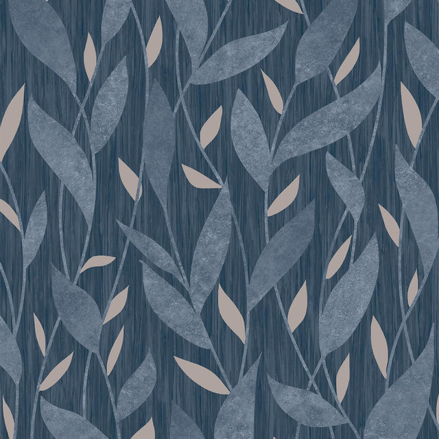 DecoratorsBest Dancing Leaves Trail Blue Wallpaper