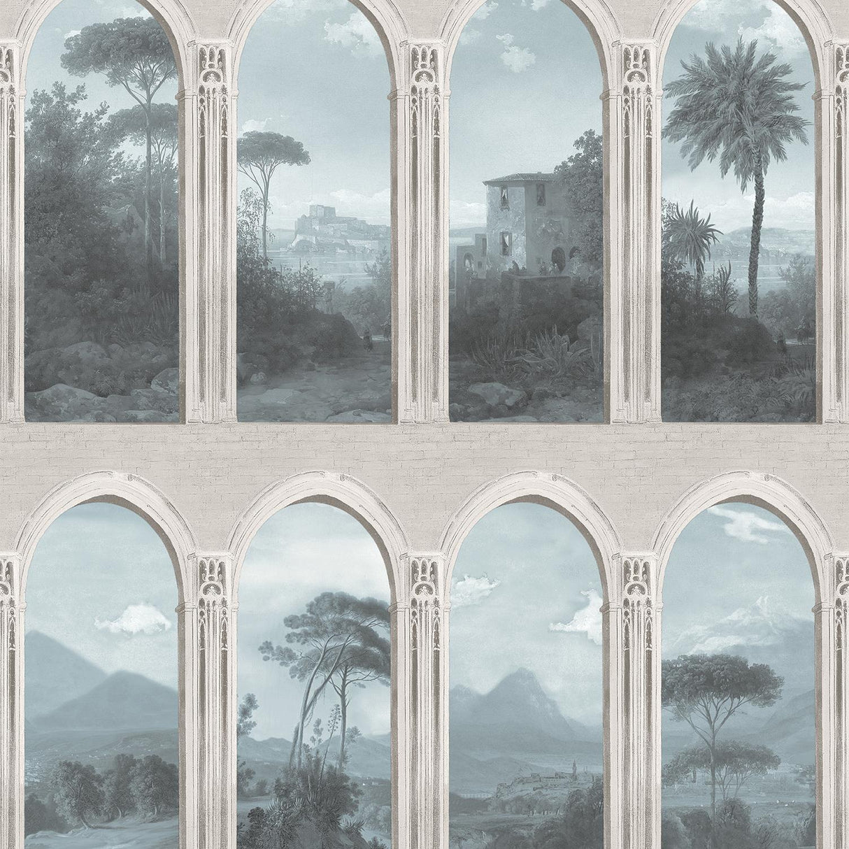 DecoratorsBest Exotic Vista Archway Blue Wallpaper