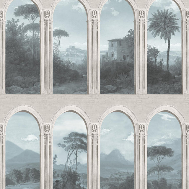 DecoratorsBest Exotic Vista Archway Blue Wallpaper