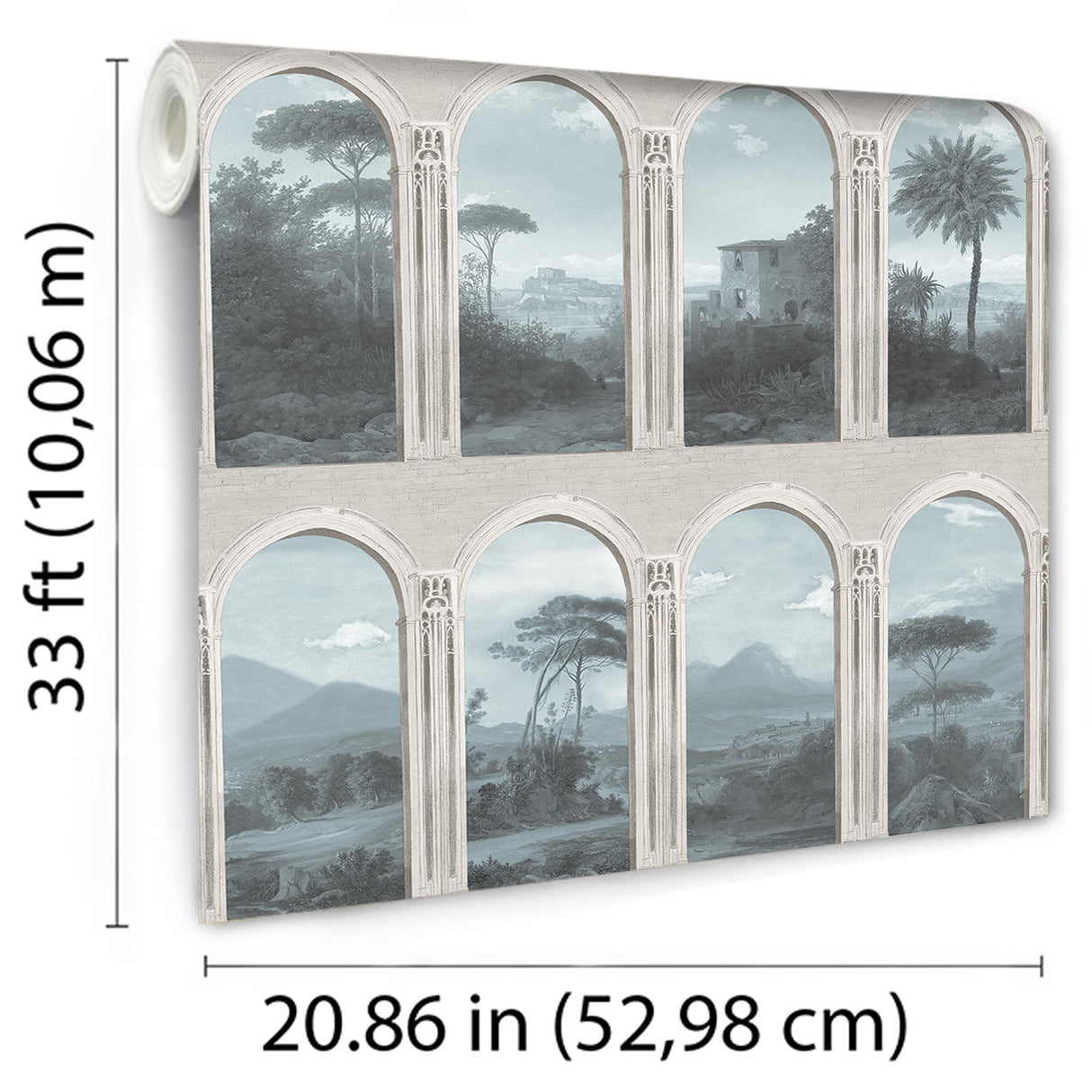 DecoratorsBest Exotic Vista Archway Blue Wallpaper