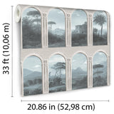 DecoratorsBest Exotic Vista Archway Blue Wallpaper