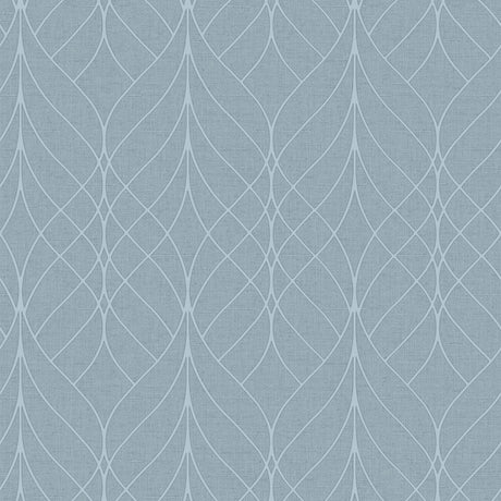 DecoratorsBest Linework Lattice Aqua Wallpaper