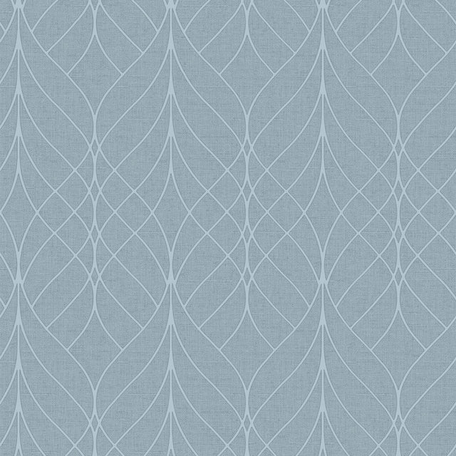 DecoratorsBest Linework Lattice Aqua Wallpaper