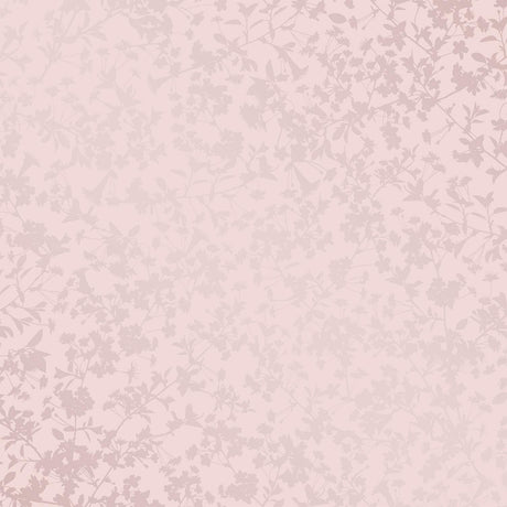 DecoratorsBest Shimmering Floral Canopy on Foil Pink Wallpaper