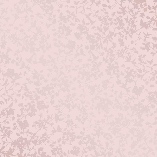 DecoratorsBest Shimmering Floral Canopy on Foil Pink Wallpaper