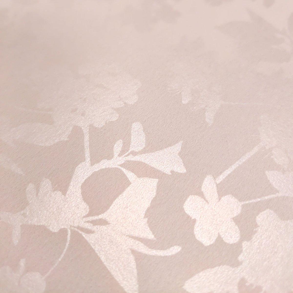DecoratorsBest Shimmering Floral Canopy on Foil Pink Wallpaper