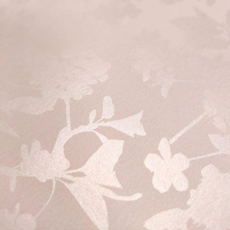 DecoratorsBest Shimmering Floral Canopy on Foil Pink Wallpaper