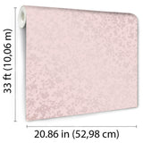 DecoratorsBest Shimmering Floral Canopy on Foil Pink Wallpaper