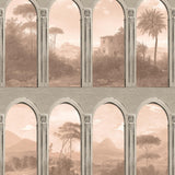 DecoratorsBest Exotic Vista Archway Blush Wallpaper