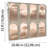 DecoratorsBest Exotic Vista Archway Blush Wallpaper