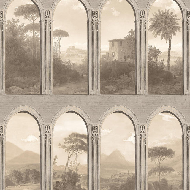 DecoratorsBest Exotic Vista Archway Beige Wallpaper