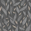 DecoratorsBest Dancing Leaves Trail Black Wallpaper