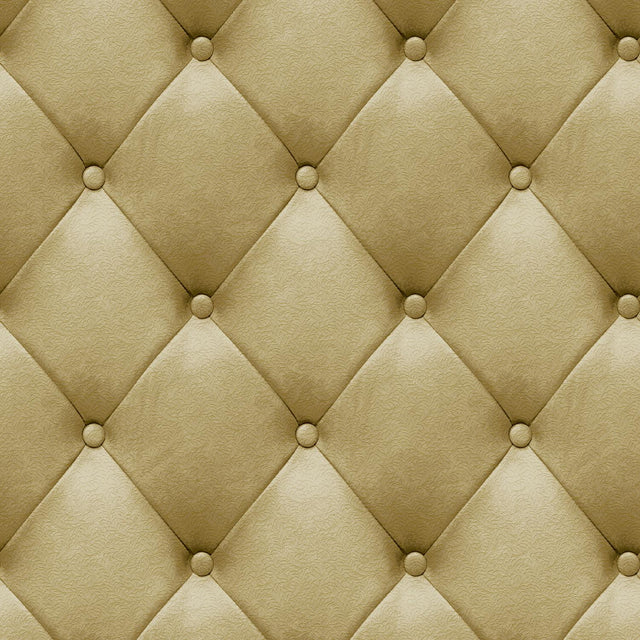 DecoratorsBest Faux Plush Quilted Diamond Upholstery Gold Wallpaper