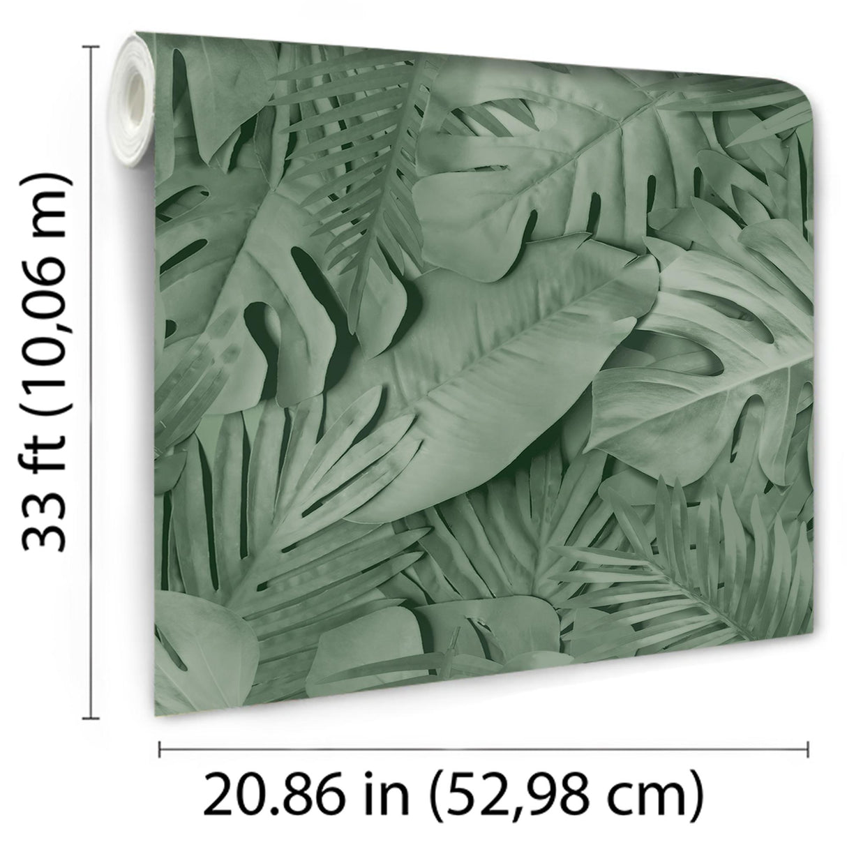 DecoratorsBest Large Photoreal Tropical Leaves Green Wallpaper