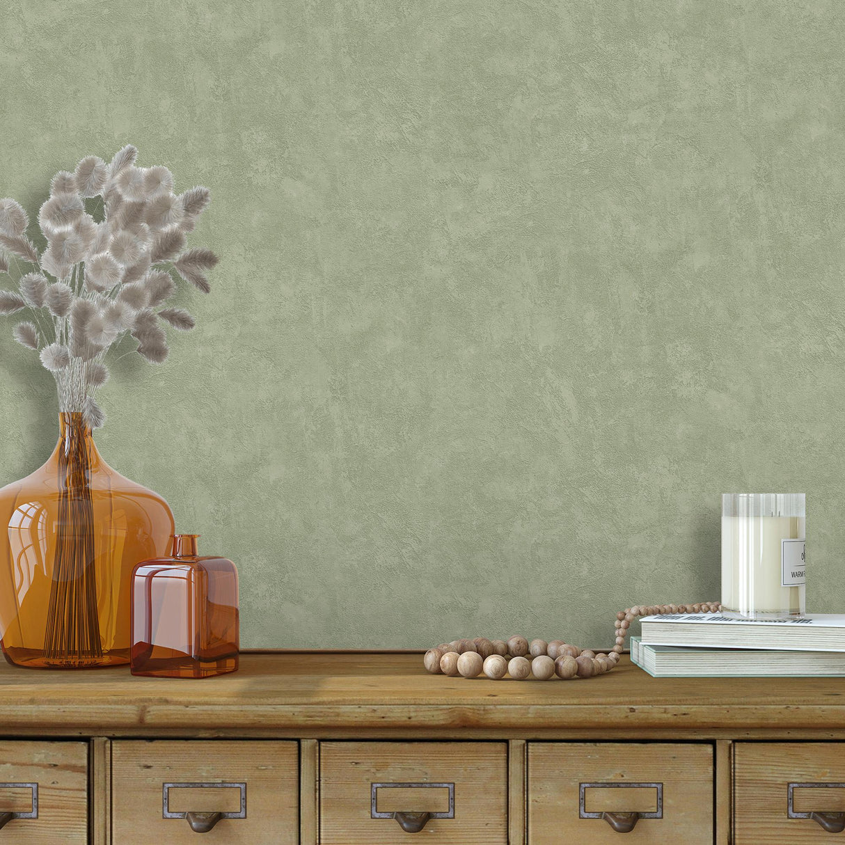 DecoratorsBest Faux Concrete Plaster Texture Khaki Wallpaper