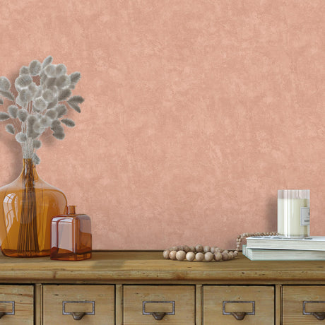DecoratorsBest Faux Concrete Plaster Texture Terracotta Wallpaper